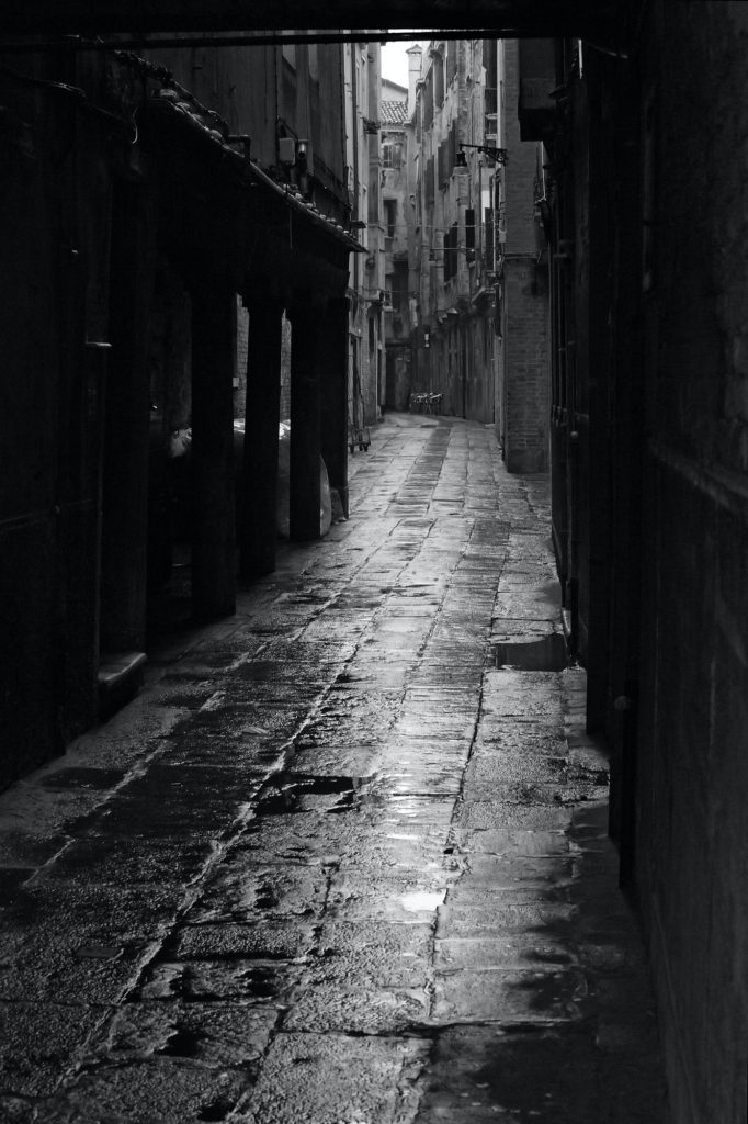 Dark alley in Venice